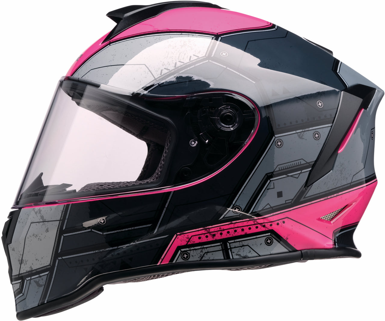 full face motorcycle helmet pink Z1R Youth Warrant Helmet - Pink