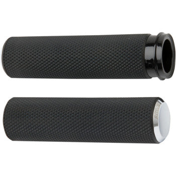 Arlen Ness Fusion Knurled Grips | Chrome