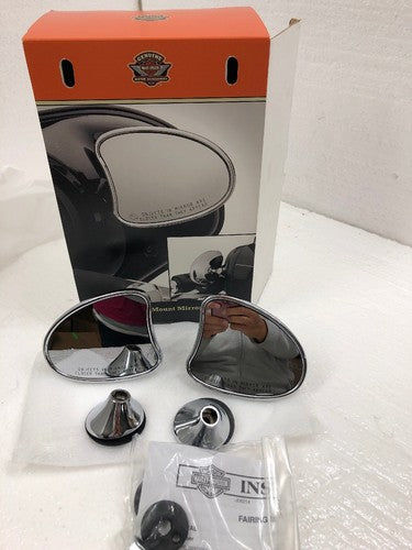 Harley-Davidson® Chrome Tapered Fairing Mount Mirrors, Chrome