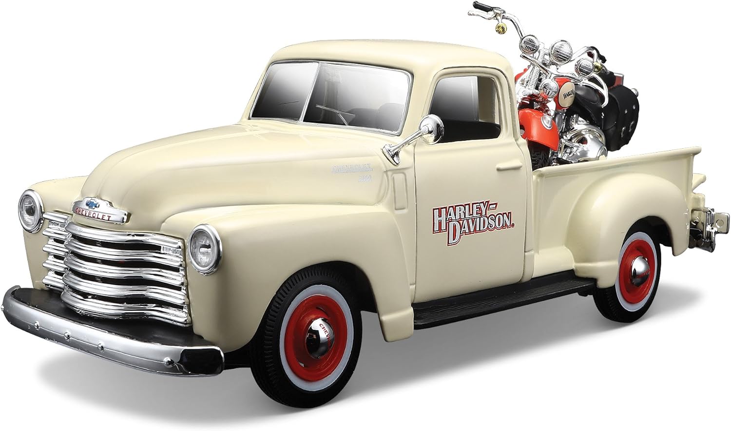 1:24 Die-Cast Vehicle Model 1950 Chevrolet Pickup Cream & 2001