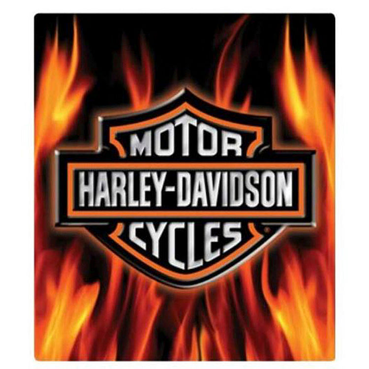 Harley-Davidson® Flame Bar & Shield® Logo Embossed Tin Sign Harley-Davidson® Flame Bar & Shield® Logo Embossed Tin Sign