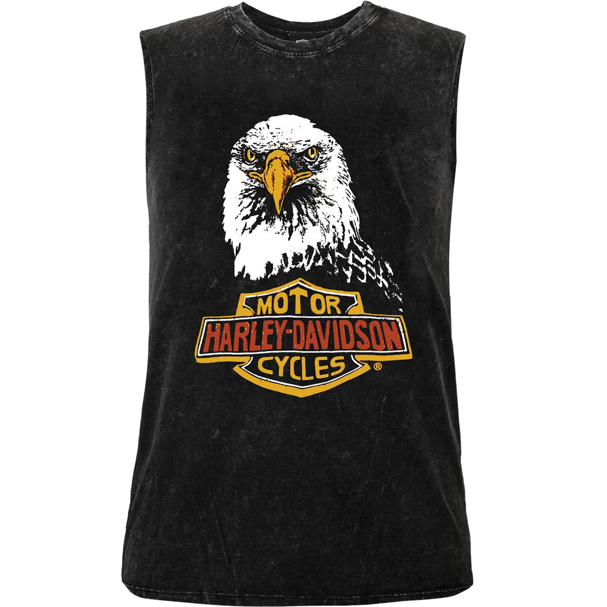 トップス Harley-Davidson t-shirt Eagle black Harley-Davidson® Men's Eagle Piston Short Sleeve Crew-Neck
