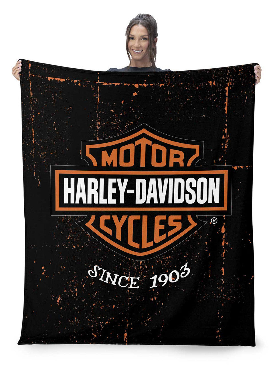 Harley-Davidson® Industrial Bar & Shield Silk Touch Throw Blanket