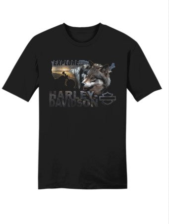 ✨希少✨Harley-Davidson ウルフ 狼 ノースリーブ Harley-Davidson® Men's Wolf Explorer T-Shirt | Black – House of