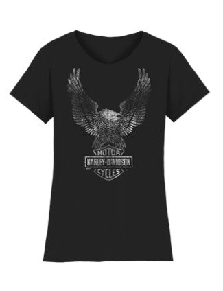 Harley-Davidson® Women's Upwing Crew Neck T-Shirt | Custom Black