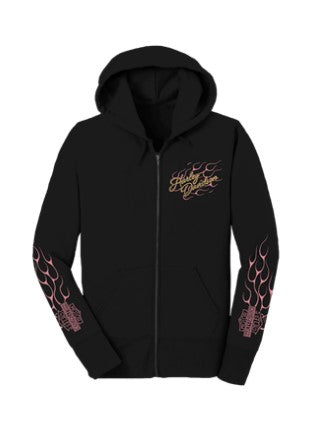 Harley-Davidson® Women's Fire It Up LC Zip Hoodie | Custom Black