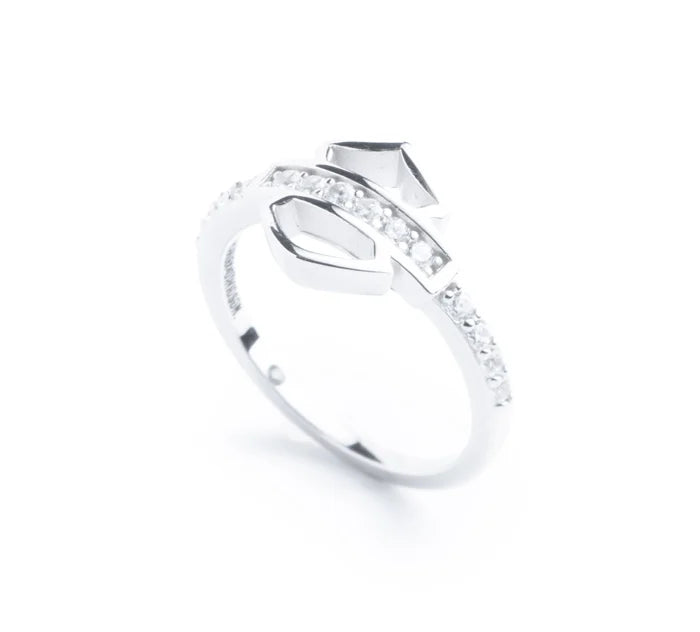 Harley-Davidson® Women's Open Bar & Shield® Logo Ring - Sterling