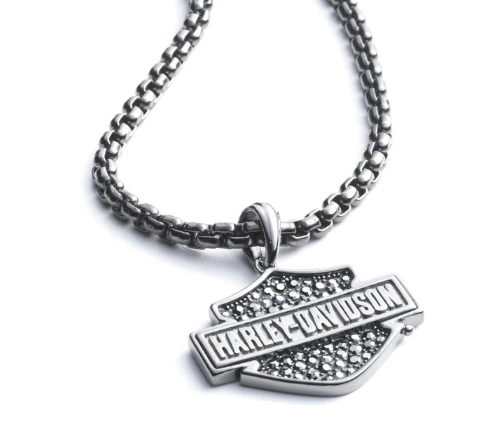 Harley-Davidson® Give One, Keep One Bar & Shield® Necklace Set
