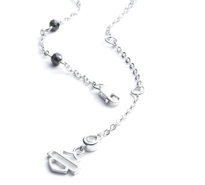 
                  
                    Harley-Davidson®  Bar & Shield® Rosary Necklace and Earring Set | Sterling Silver
                  
                