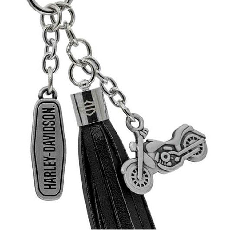 Harley-Davidson® Bar & Shield® Tassel Key Chain | Two Charms