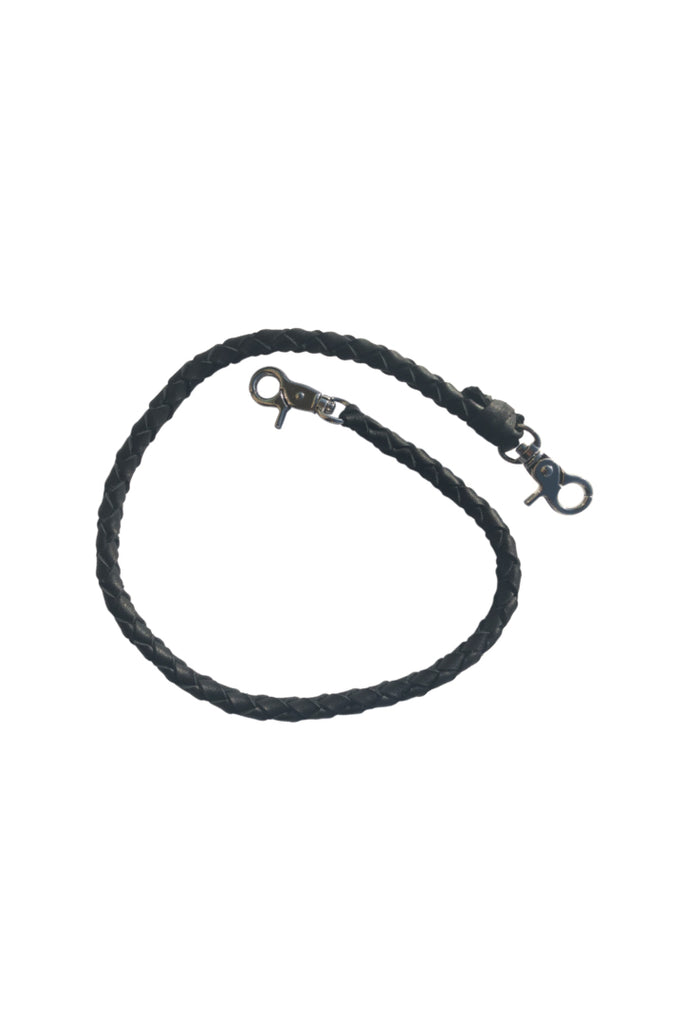 Hair Glove® Men's Handmade Braided Wallet Chain | Genuine Leather | 24