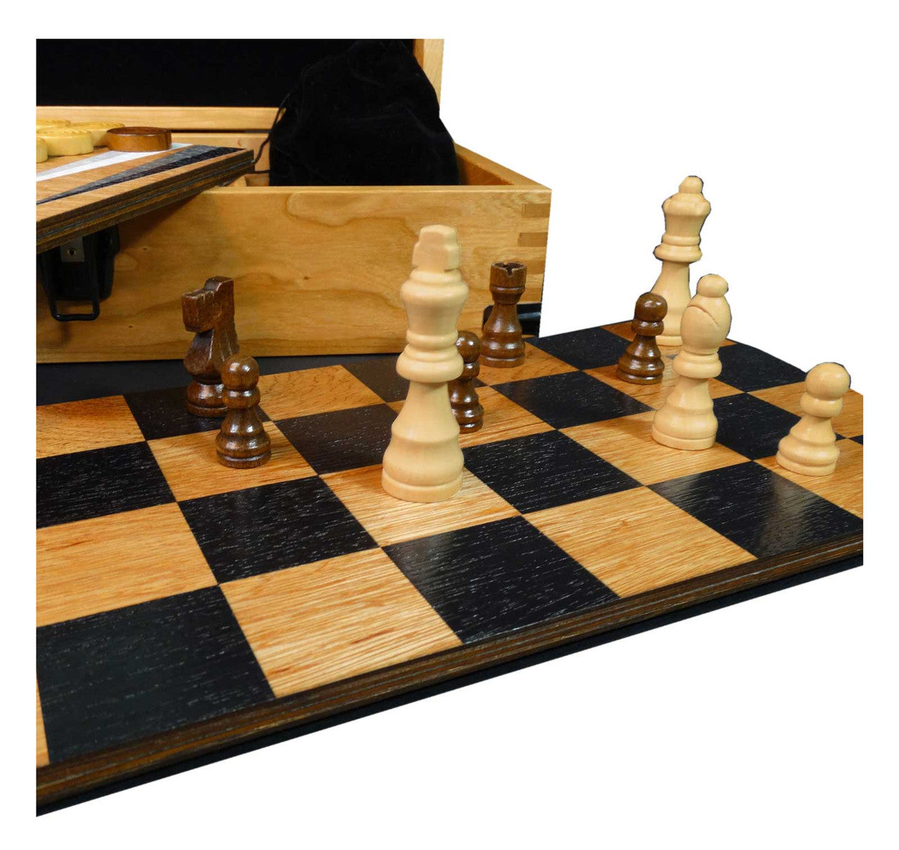 Harley-Davidson® Deluxe 4-In-1 Multiple Game Set: Chess, Checkers