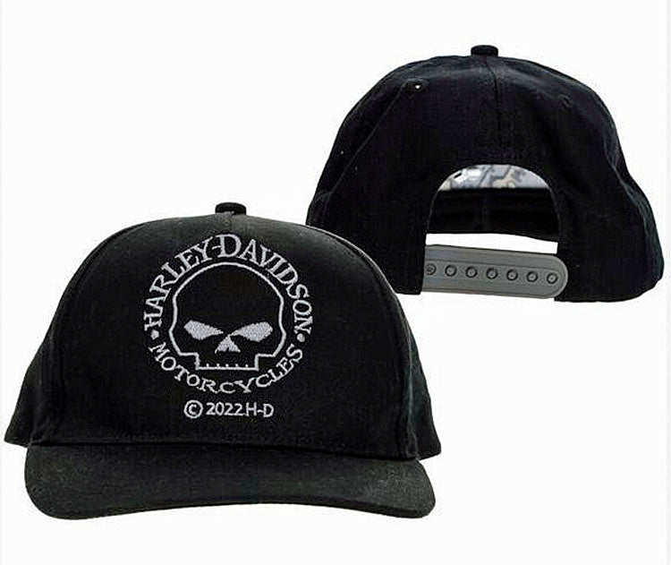 Harley-Davidson® Kids' Willie G® Skull Flat Brim Baseball Cap | Adjustable