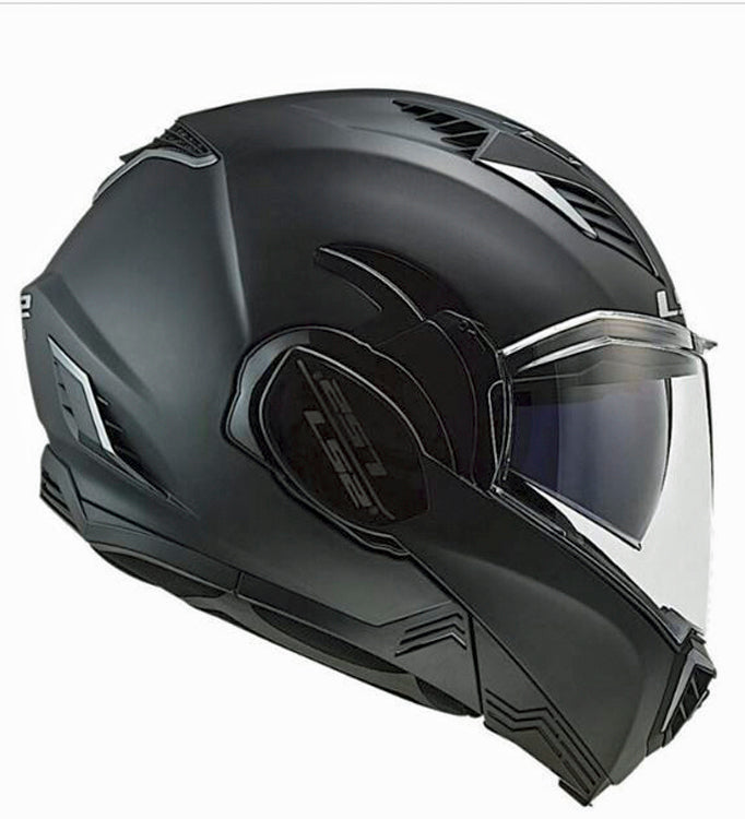 LS2 Valiant II Modular Helmet | Built-In Sun Visor | Matte Black