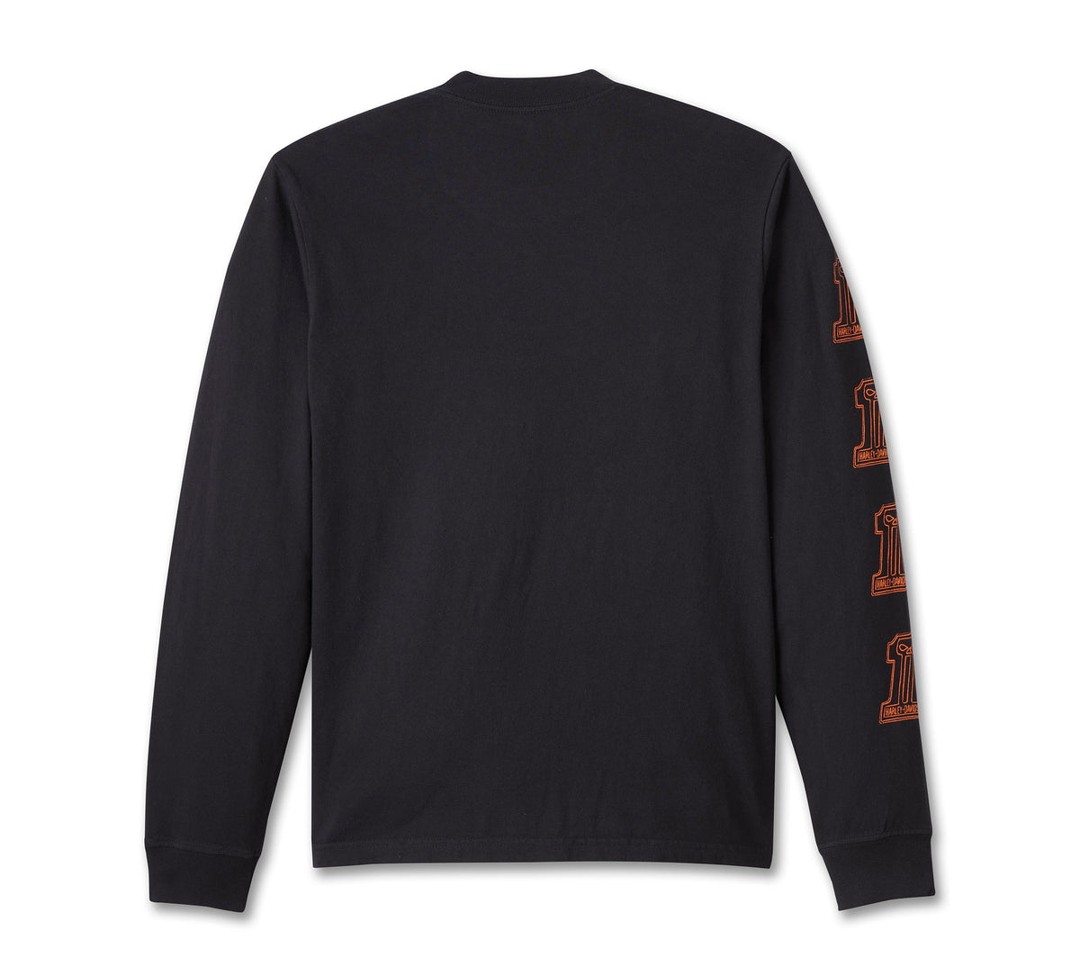【Harley-Davidson】 Men's Skull Long Sleeve Tee Black/White Harley-Davidson® Men's Shirt, Hand Made Willie G Skull Long