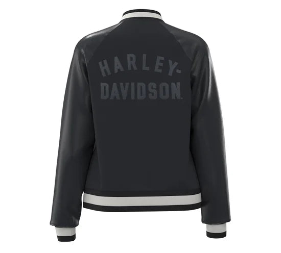 
                  
                    Harley-Davidson® Women's Varsity Jacket | Black
                  
                