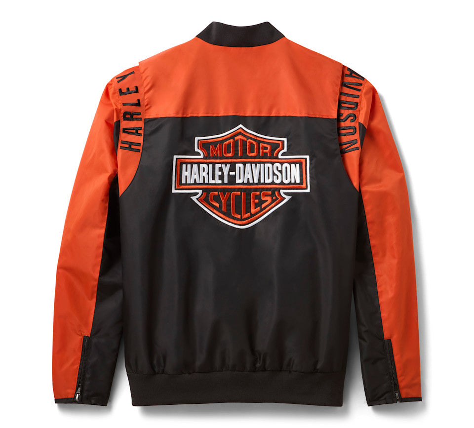 Harley-Davidson® Men's H-D Mainstreet Nylon Bomber Jacket | Black