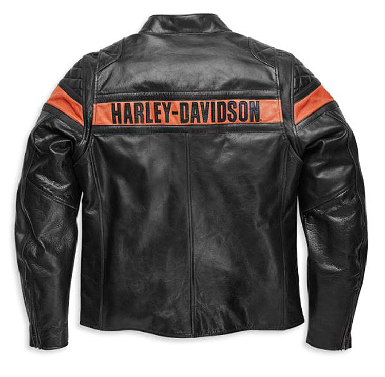 Harley-Davidson® Men's Victory Sweep Leather Riding Jacket