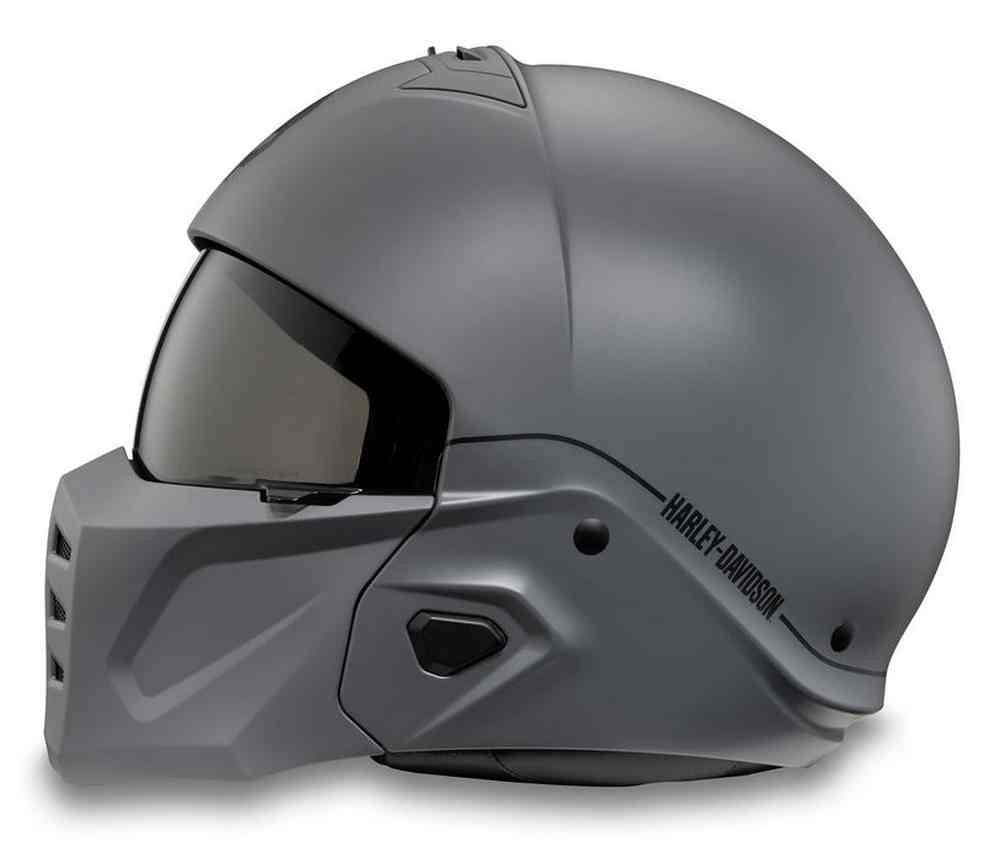 Harley-Davidson® Mens Pilot II 2-IN-1 Skull Helmet, Matte Gunship