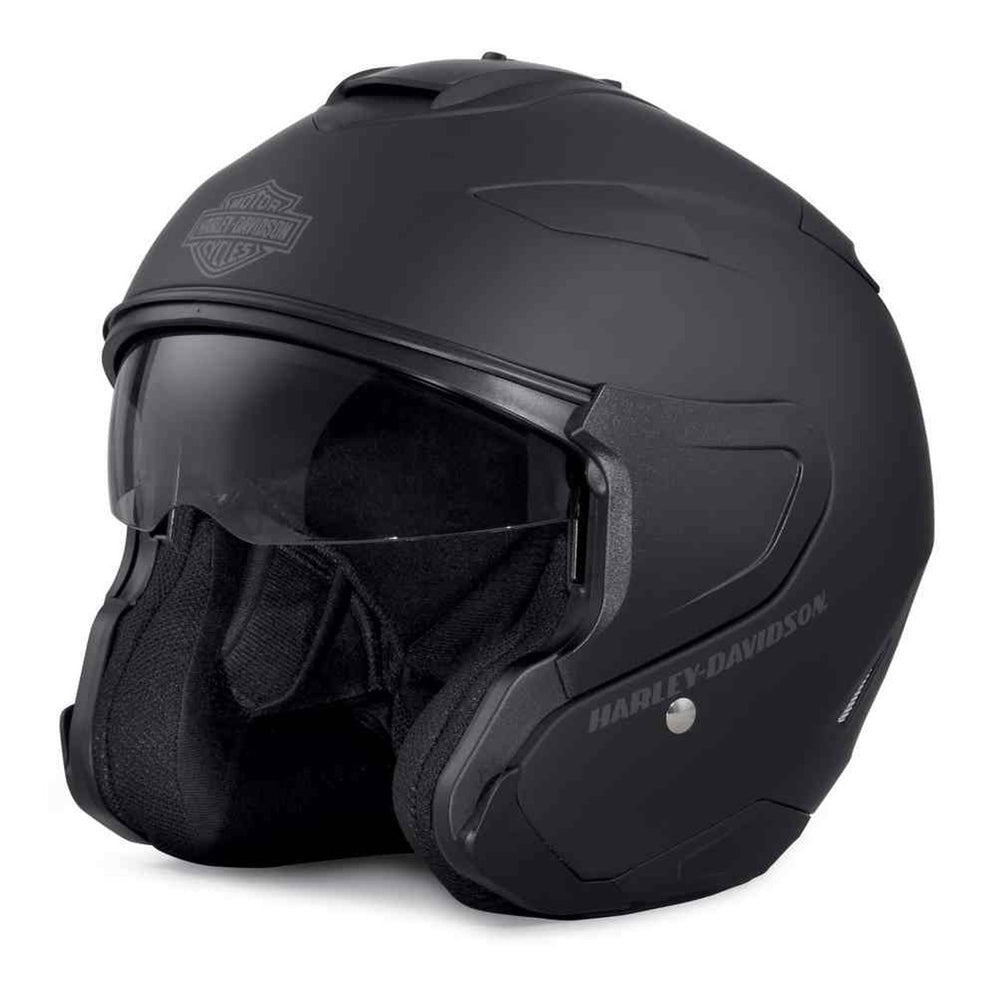 
                  
                    Harley-Davidson® Unisex Interchangeable Sun Shield 3/4 Helmet | Black
                  
                