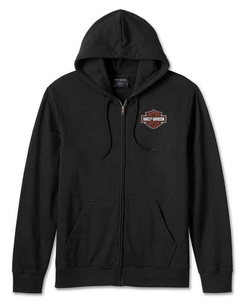 Harley-Davidson® Men's Bar & Shield Logo Zip-Up Hoodie - Black