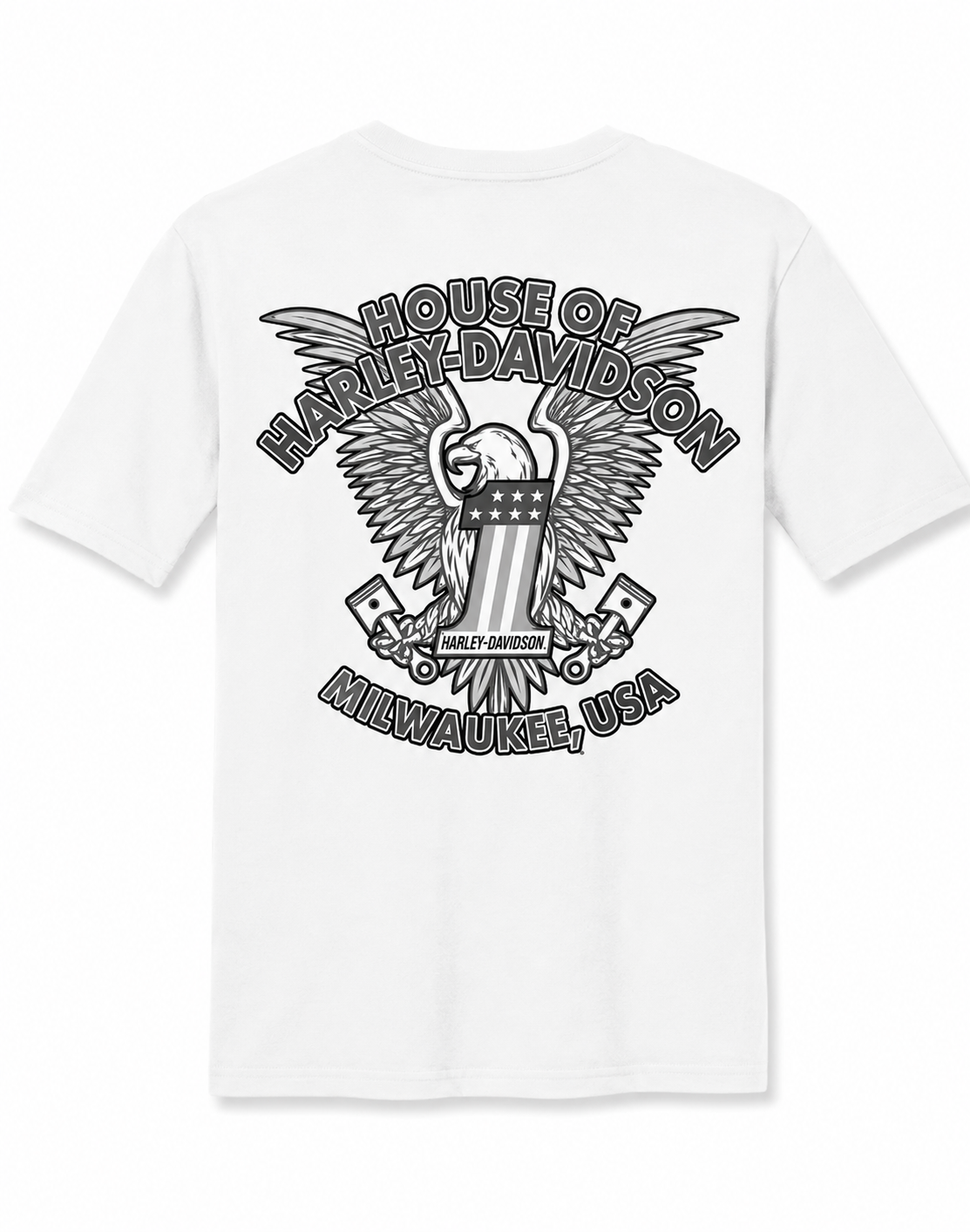 Harley-Davidson® Men's Live Free T-Shirt | White – House of Harley®