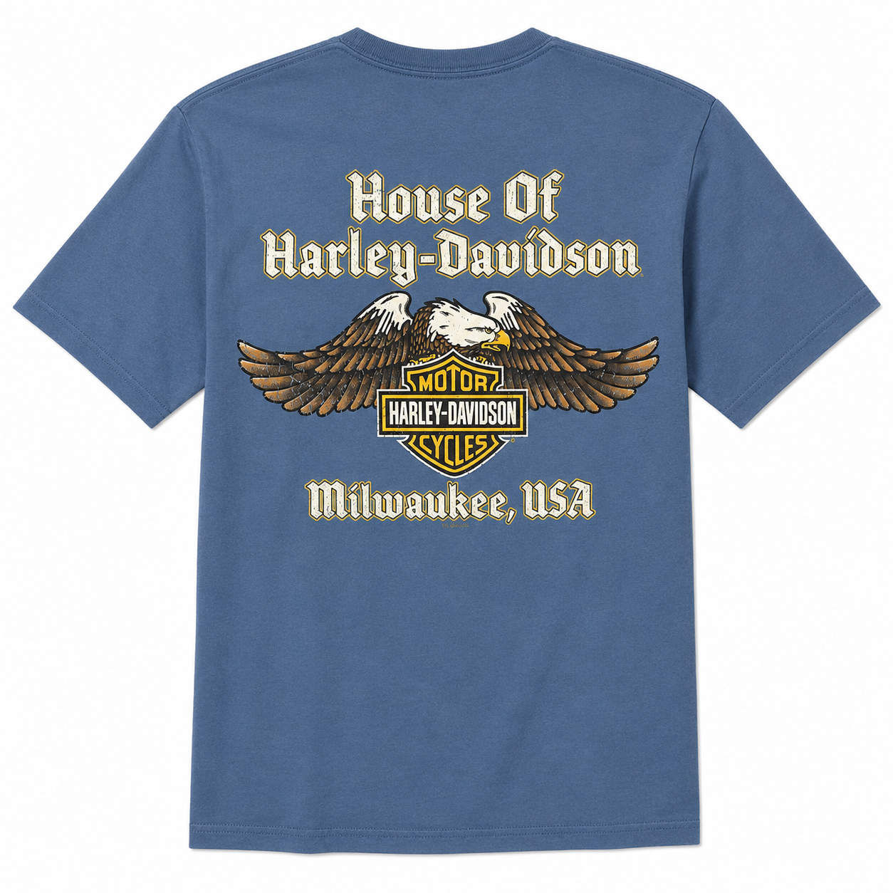 Harley-Davidson® Men's Eagle Garage T-Shirt | Denim – House of Harley®