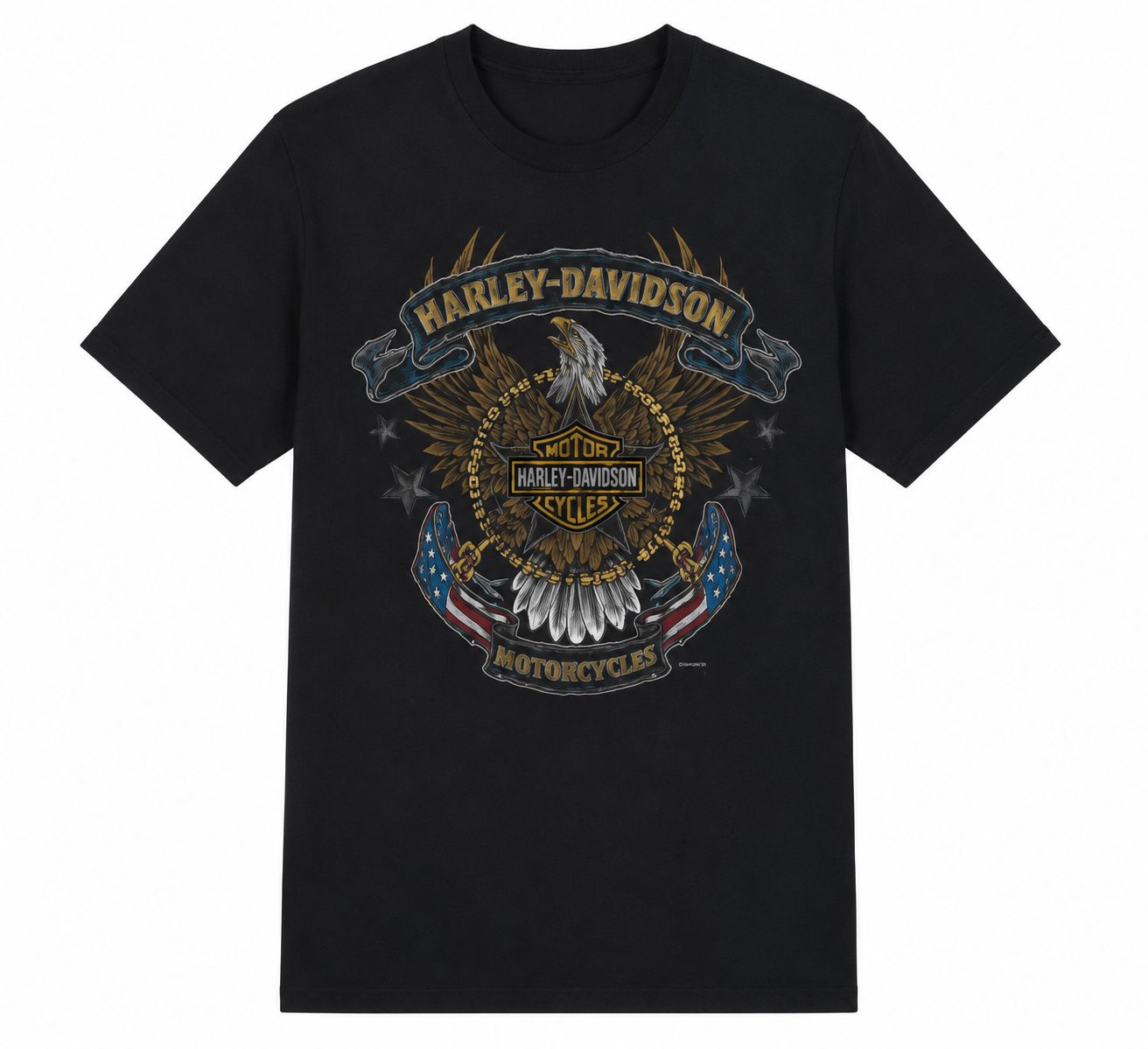 Harley-Davidson Eagle T-Shirt Black Lサイズ Harley-Davidson® Men's Eagle Up Independence T-Shirt | Black