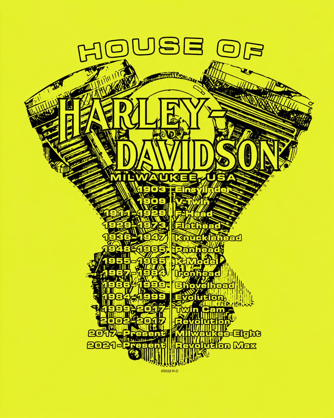 Harley-Davidson® Men's Factory Forged T-Shirt | Safety Yellow
