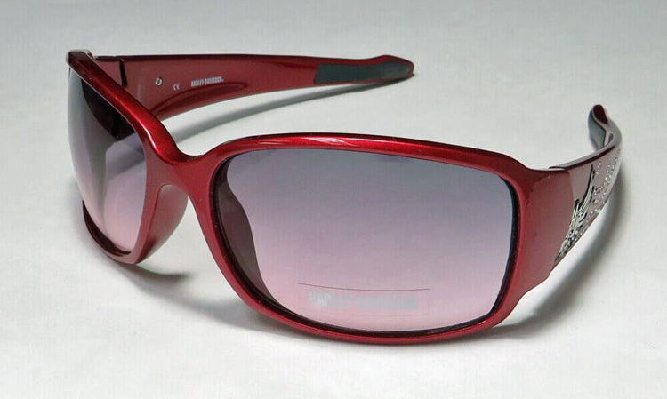 Harley-Davidson® Women's Red Smoke Wing Bling Sunglasses | Pearl Red Frame