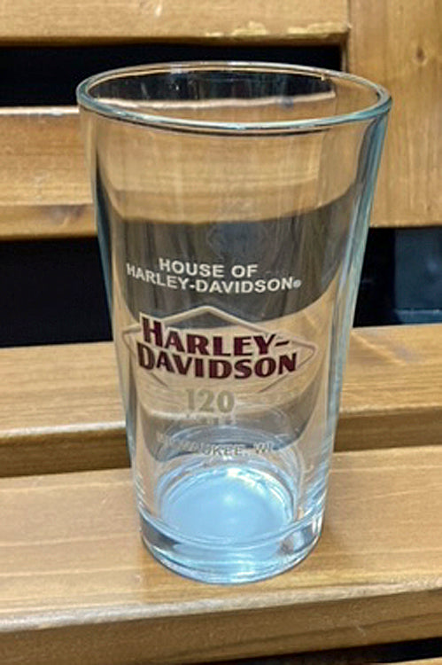 House of Harley-Davidson® Custom Clear Pint Glass | Celebrating 120 Years | Sold Individually