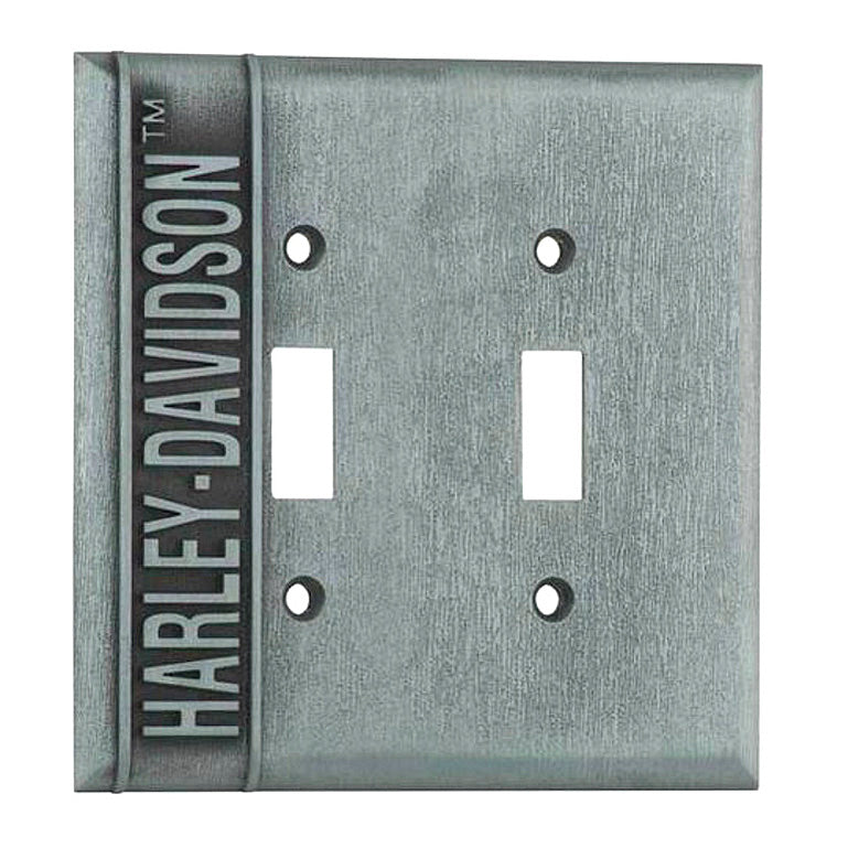 Harley-Davidson® Double Switch Plate | Vertical Logo