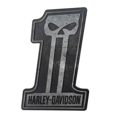 Harley-Davidson® Dark Custom #1 Sculpted Skull Pub Sign