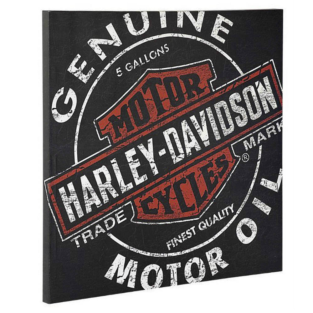 Harley-Davidson® Oil Can Label Canvas Print