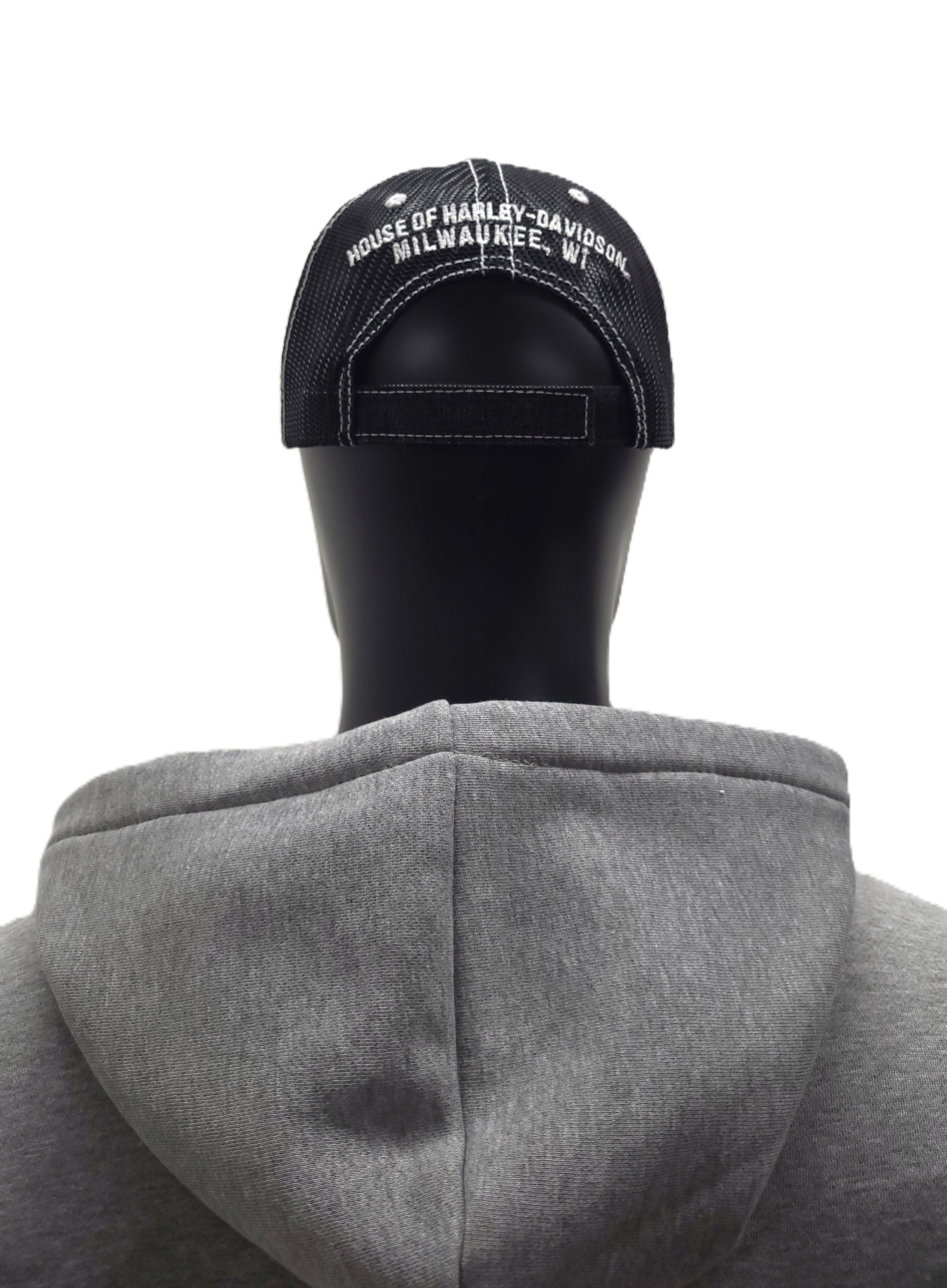 Harley-Davidson® Men's Distressed Mega Trucker Cap Black\White