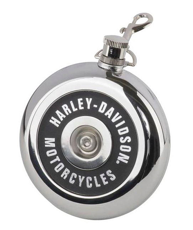 Harley-Davidson® Air Cleaner Style Round Flask – House of Harley®