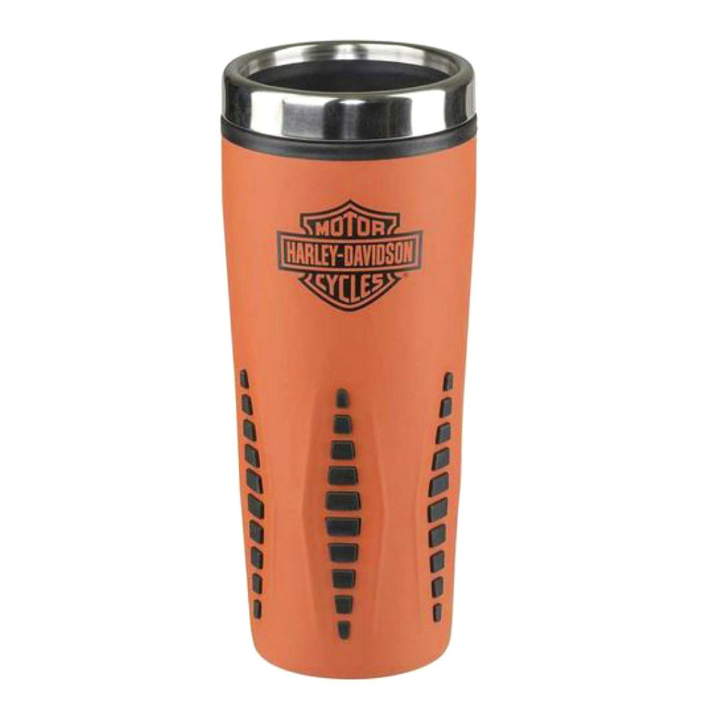 Harley-Davidson® Bar & Shield® Orange Insulated Travel Mug | Stainless Steel