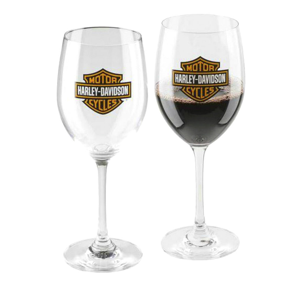 Harley-Davidson® Bar & Shield® Wine Glass Set | Set Of Two