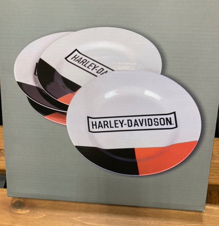 
                  
                    Harley-Davidson® Retro Block Plate Set | Set of Four
                  
                