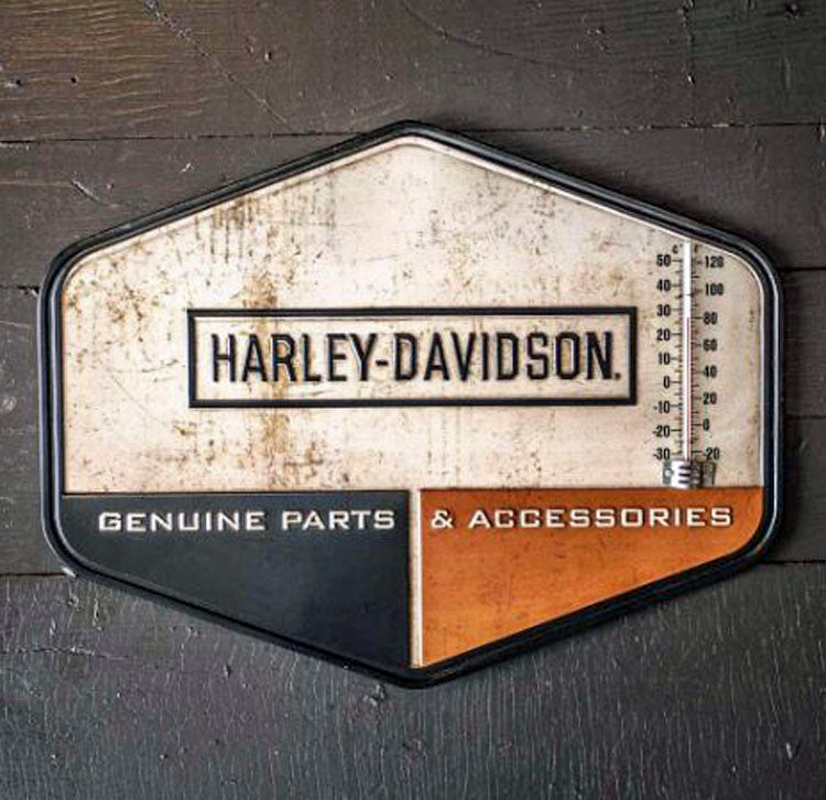 Harley-Davidson® Retro Block Thermometer | Fahrenheit & Celsius