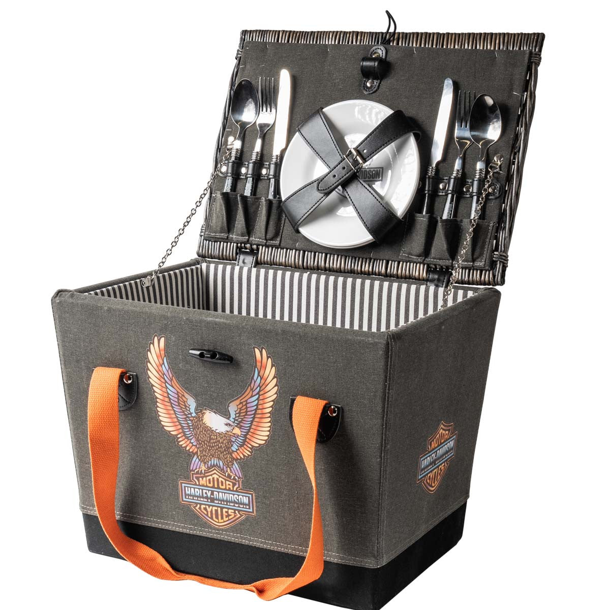 Harley-Davidson® Vivid Bar & Shield® Eagle Picnic Basket - Service