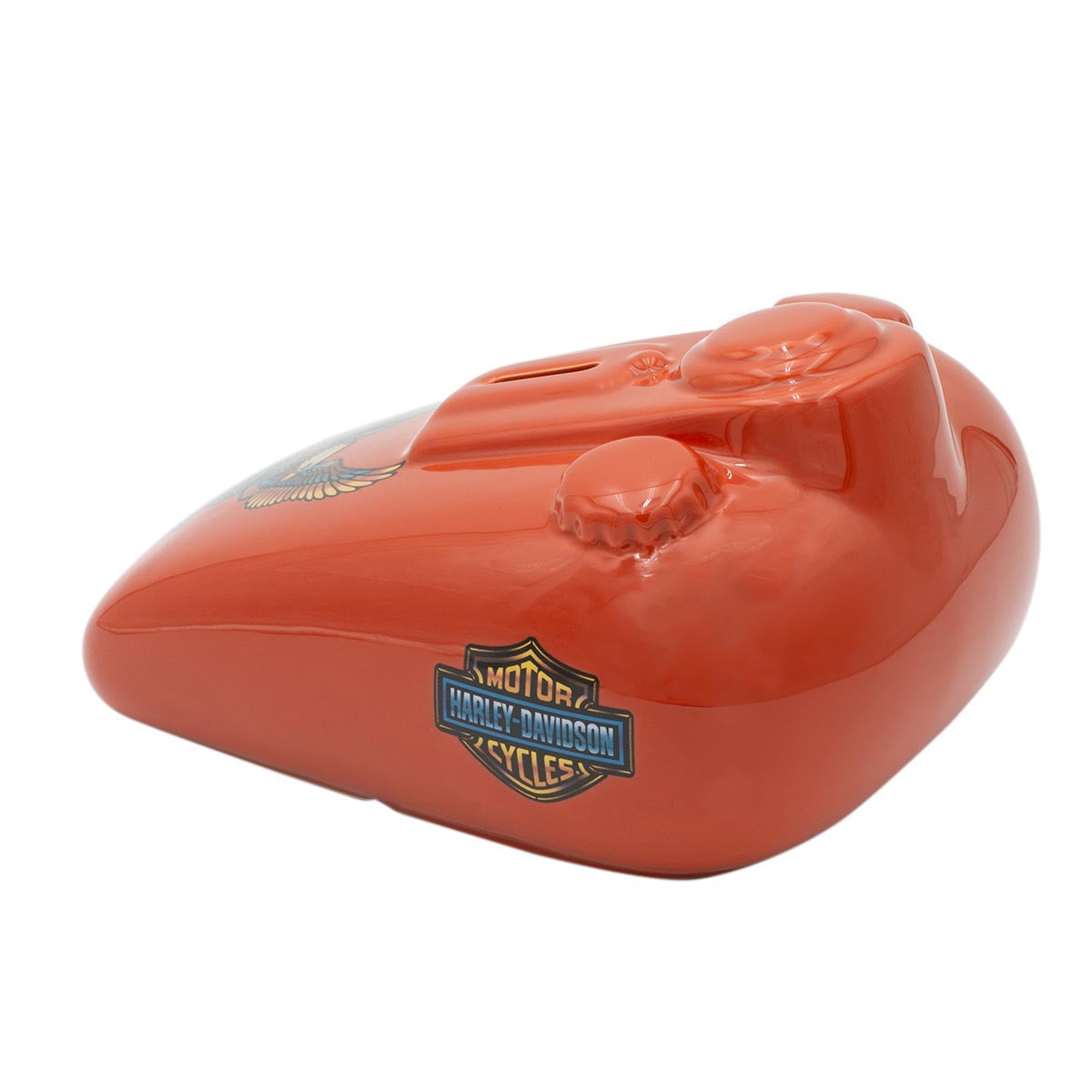 Vivid Bar & Shield® Eagle Ceramic Gas Tank Bank - Orange | Harley