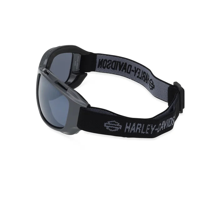 Harley-Davidson ゴーグル Battery Rectangular Foldable Motorcycle Riding Goggle - Black