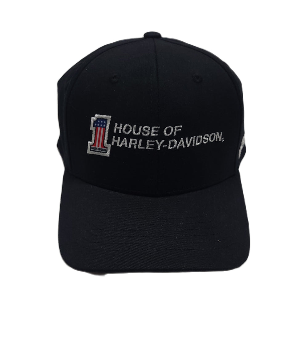 House of Harley-Davidson® House RWB Stretch Fit Hat | Black