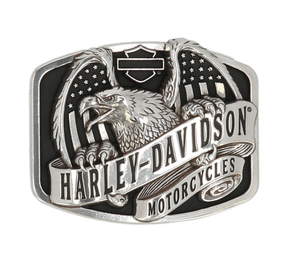 Harley-Davidson® Eagle Wing Over America Buckle | Antique Nickel Finish