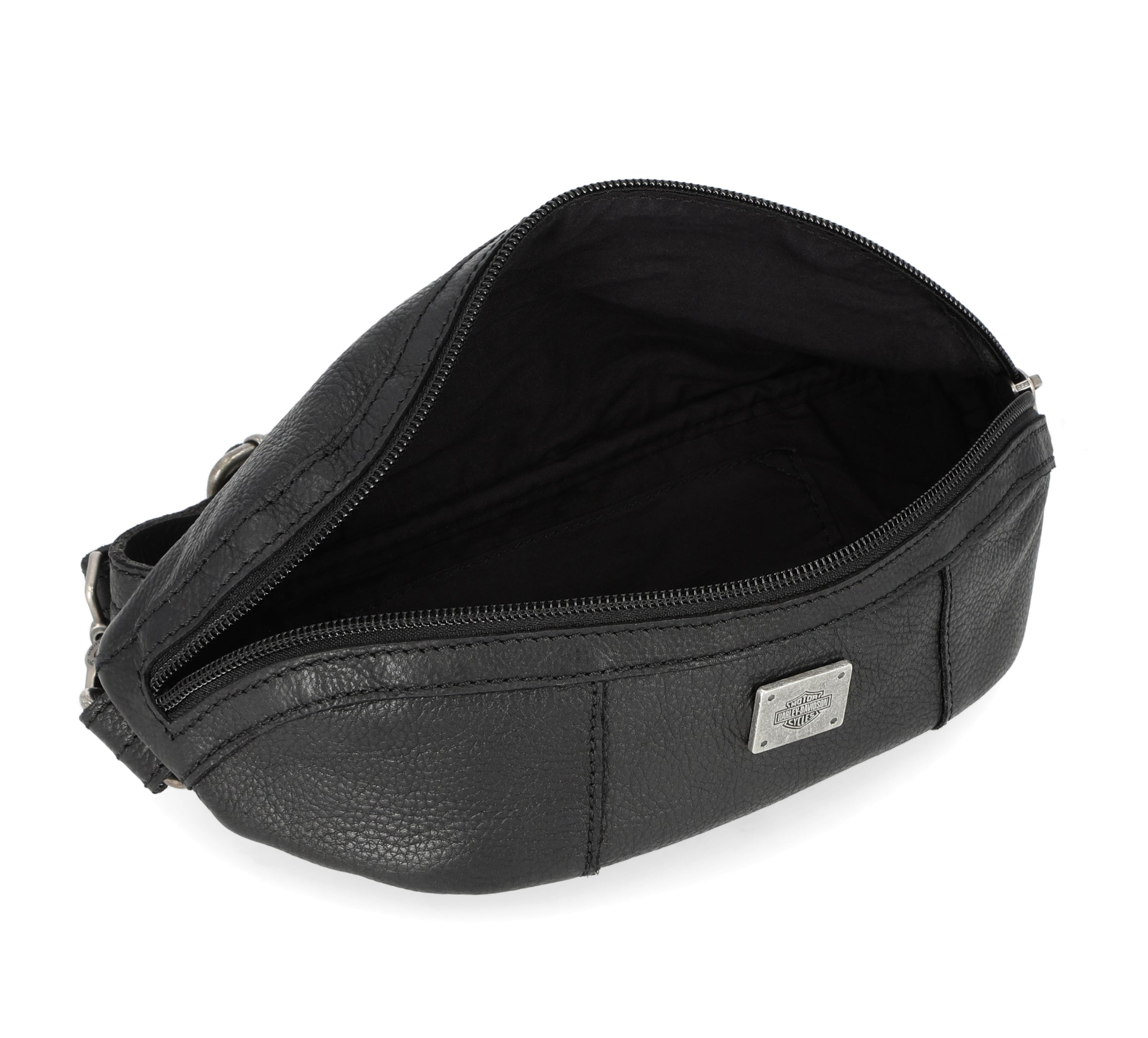 Harley-Davidson® Women's Washed Leather Hip Bag - Black | House of