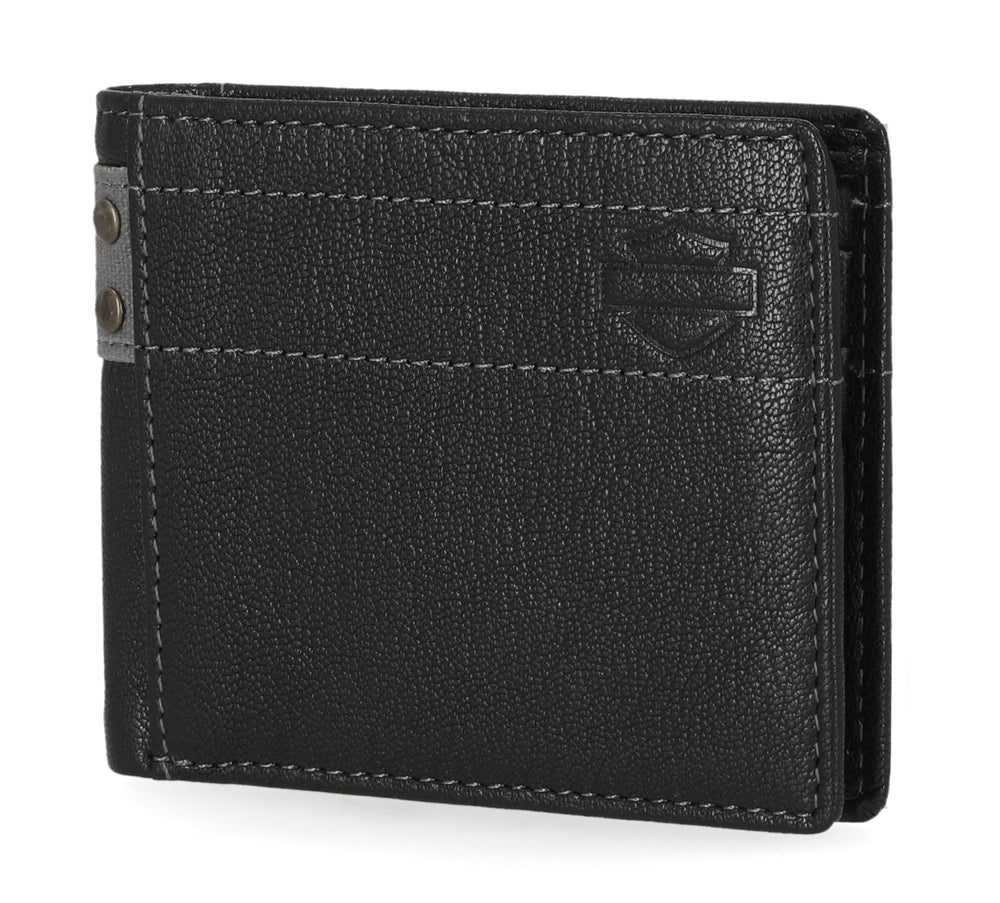 
                  
                    Harley-Davidson® Men's Calvary Canvas Genuine Leather Billfold Wallet | RFID Protection | Black
                  
                