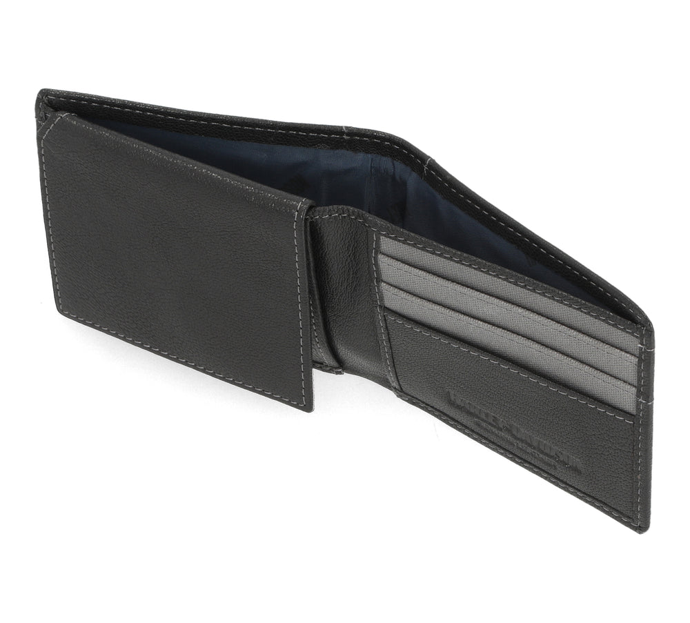 
                  
                    Harley-Davidson® Men's Calvary Canvas Genuine Leather Billfold Wallet | RFID Protection | Black
                  
                