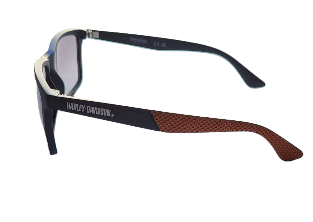 Harley-Davidson® Matte Black Smoke Mirrored Sunglasses | Black\Orange Frame | Mirror Lens