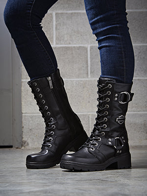 Women's Eda Leather Boot - Black – House of Harley®